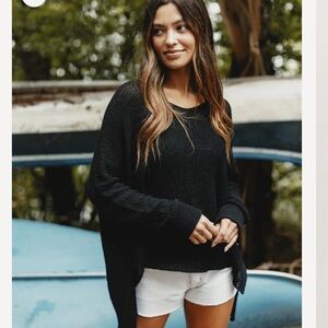 The normal brand NWT Roadtrip V-Neck Sweater in Black